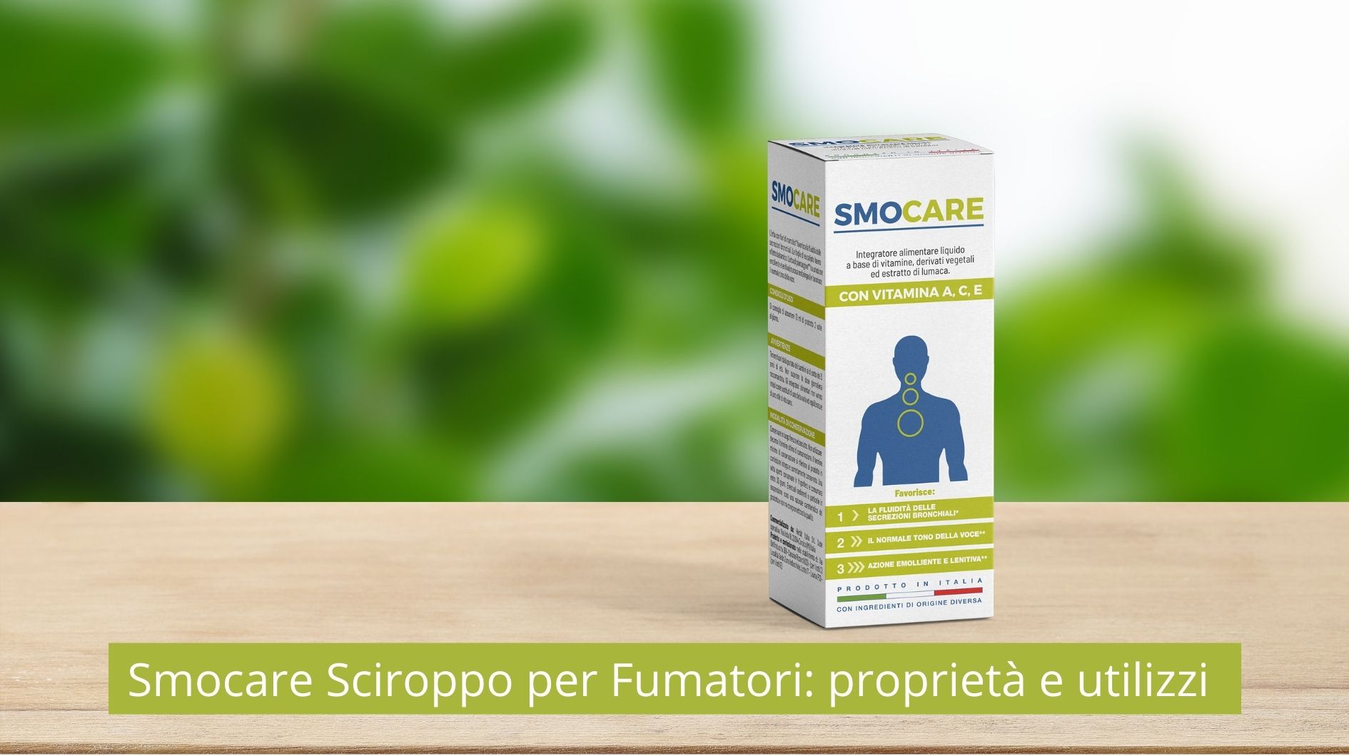 IL PRIMO SCIROPPO SPECIFICO FORMULATO IN STRETTA COLLABORAZIONE CON CHI FUMA!